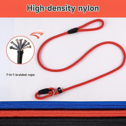 3pcs Adjustable Slip Lead Dog Leash, Durable Nylon Rope Leash for Training, Walking, Running, and Outdoor Activities for Small, Medium, and Large Dogs