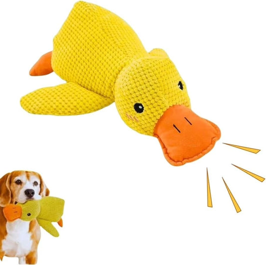 Plush Duck Dog Toy with Gentle Squeaker for All Breeds, Durable Soft Fabric Chew Toy for Indoor and Outdoor Play, Lightweight Textured Dog Toy for Daily Interaction