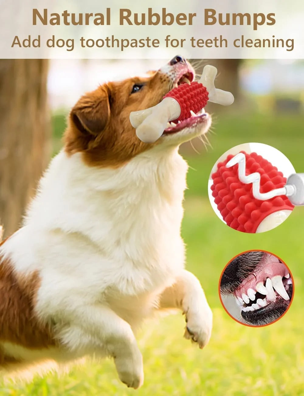 Durable Dog Chew Toy for Aggressive Chewers, Large Nylon and Rubber Teething Stick for Medium and Large Dogs, Textured Chewing Toy for Daily Play and Dental Contact