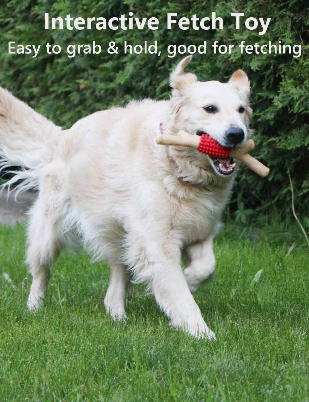 Durable Dog Chew Toy for Aggressive Chewers, Large Nylon and Rubber Teething Stick for Medium and Large Dogs, Textured Chewing Toy for Daily Play and Dental Contact