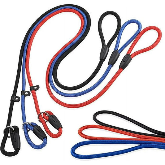 3pcs Adjustable Slip Lead Dog Leash, Durable Nylon Rope Leash for Training, Walking, Running, and Outdoor Activities for Small, Medium, and Large Dogs
