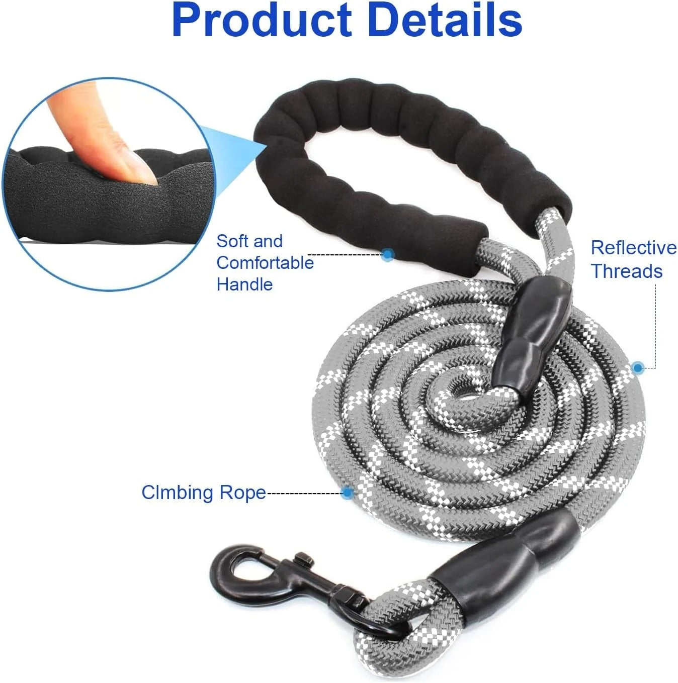 Double Dog Leash for Walking Two Dogs, Dual Shock-Absorbing Bungee Leash with 360° Swivel Anti-Tangle Design, Reflective Training Lead for Medium and Large Dogs, 18–121 lbs